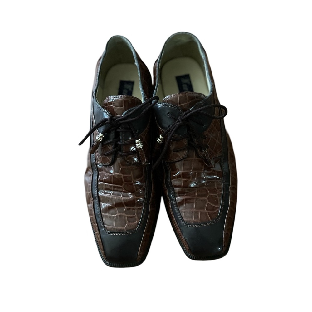 Martino Coy Men’s shoes reptile pattern comfort fashion dress lace-up size 11 M